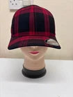 Flexfit Red & Black Checked Fitted Cap – Size Large/XL