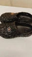 Black Diamond-Pattern Slip-On Clogs with Back Strap UK size 8/ EU 42