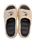 Men’s Cushioned Slide Sandals – Beige Thick Sole Comfort Slippers – Size 42