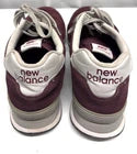 New Balance Trainers Burgundy Suede Mesh Lace-Up Casual Shoes - Size UK 12.5