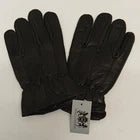Men’s Black Winter Gloves – Medium/Large – Soft Leather Look