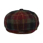 Gladwin Bond Harris Tweed Wool Newsboy Cap - Burgundy  & X-Large (61cm / 7 3/4)