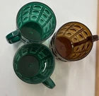 Grenade-Style Plastic Mugs – Durable Reusable Cup Set – Green & Brown – Party/Ho
