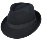 Crushable Wool Felt Trilby Hat - Black X-Large: 61 cm (7 3/4)