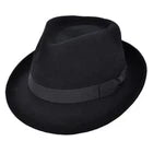 Crushable Wool Felt Trilby Hat - Black X-Large: 61 cm (7 3/4)