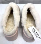 Truffle Collection Women's Pink Faux Fur Platform Slippers UK 7 EU 40 Mule Slip