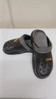 Black EVA Foam Clogs Sandals with Gold “Smile” Charm – Unisex Slip-On Casual Shoes – Sizes EU 40 (UK 6)