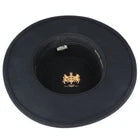 Handmade Black Wool Felt Pork Pie Hat Large: 59cm (7 1/2– Wide Brim, Flat Crown