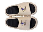 Men’s Cushioned Slide Sandals – Beige Thick Sole Comfort Slippers – Size 43/44