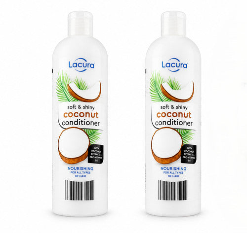 2x Lacura Soft & Shiny Coconut Conditioner Nourishing Hair Care