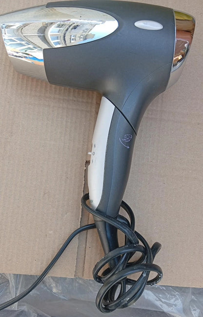 Remington D-3415 Hair Dryer 2000W Dual Voltage Black & Silver Hairdryer