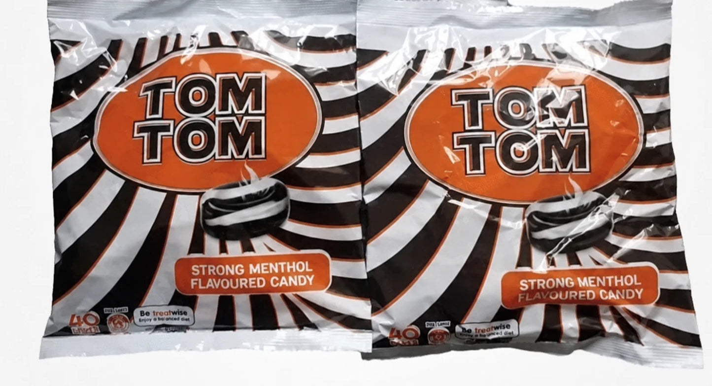 2 x Tom Tom Strong Menthol Flavoured Candy Mints Refreshing Sweets Pack