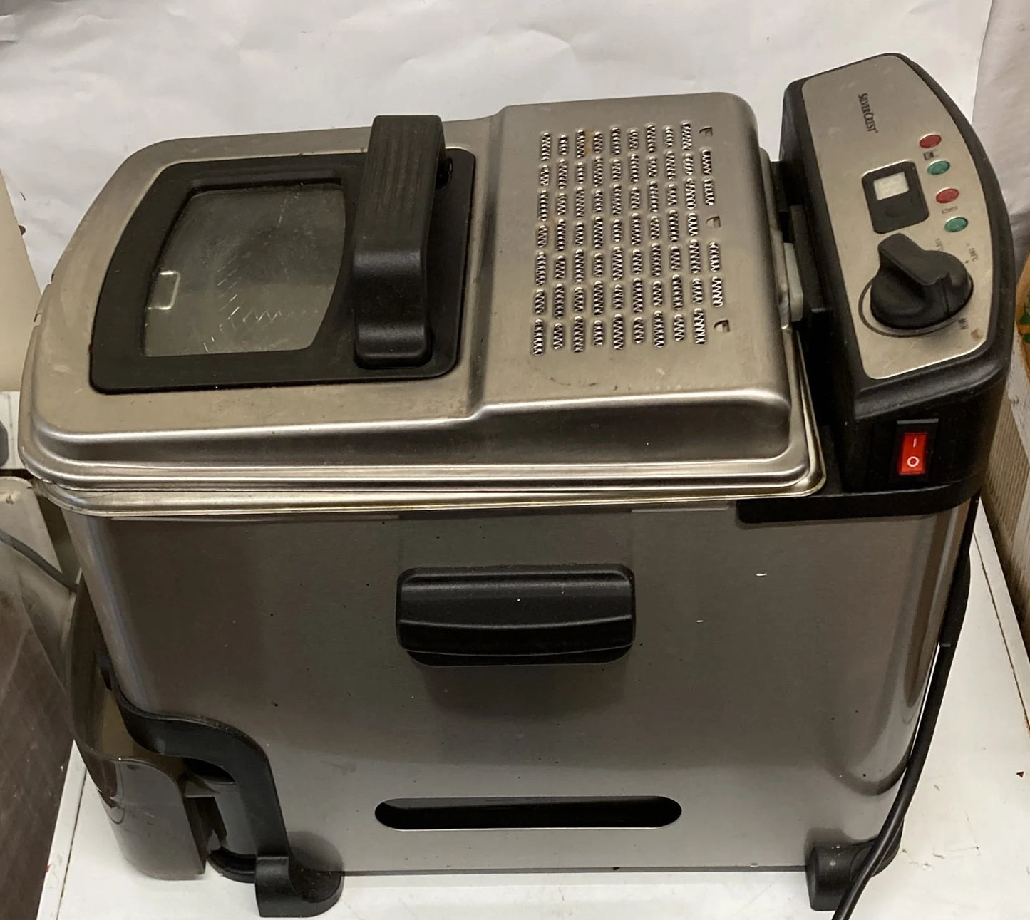 SilverCrest 3.5L Stainless Steel Deep Fat Fryer 2300W Oil Filter Timer 2.5L