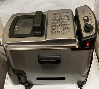 SilverCrest 3.5L Stainless Steel Deep Fat Fryer 2300W Oil Filter Timer 2.5L