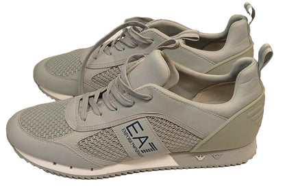 Emporio Armani EA7 Trainers UK 11 EU 46 Grey Mesh Lace Up Sneakers
