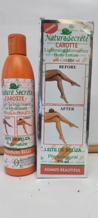 Nature Secrète Carrot Moisturising Body Lotion with Carrot Oil – 350ml | Skin Hydration & Smooth Feel