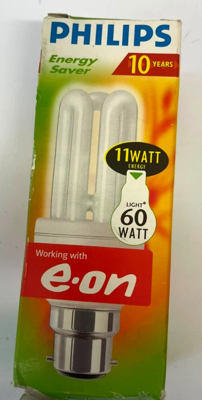 Philips 11W Energy Saver CFL Light Bulb 60W