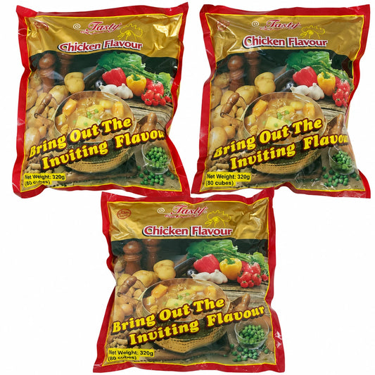 3 x Tasty Cubes Chicken Flavour Seasoning 320g Each