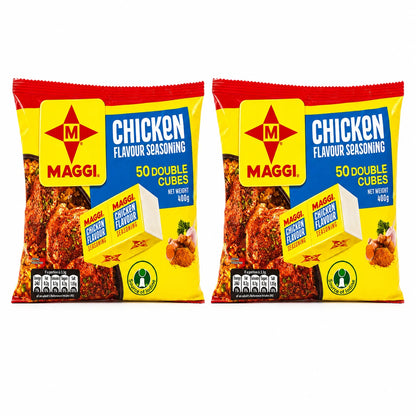 2 x Maggi Chicken Seasoning Cubes (50 Double Cubes) 400g - Exp June 2027