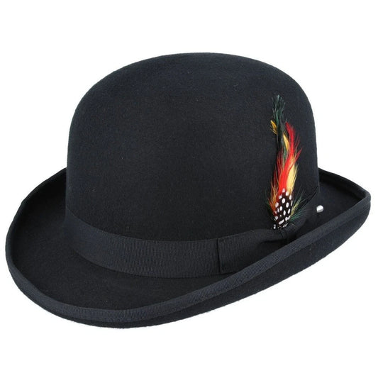 Classic Wool Bowler Hat - Black - X-Large - 62cm