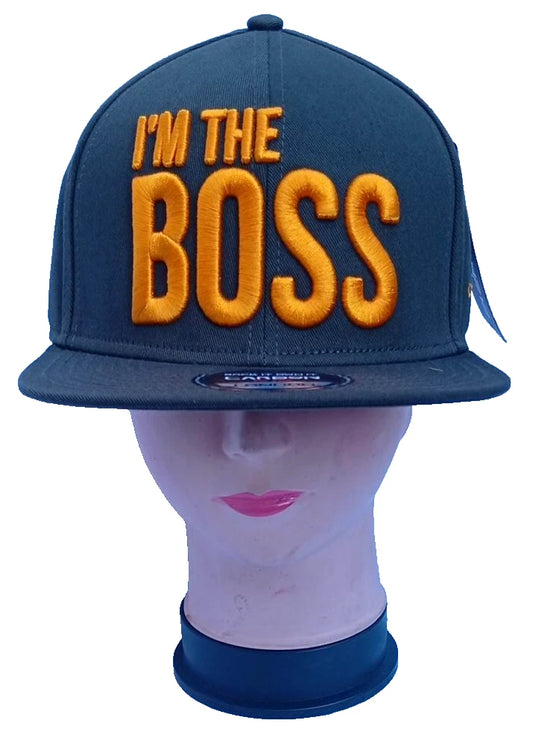 Carbon 212 “I’m The Boss” Snapback Cap Green Gold Flat Peak One Size Hat
