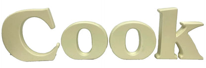 Ceramic “Cook” Kitchen Letters Cream Decorative Freestanding Sign