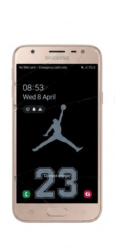 Samsung Galaxy J3 2017 SM-J330FN Pink Gold Unlocked 16GB Cracked Screen