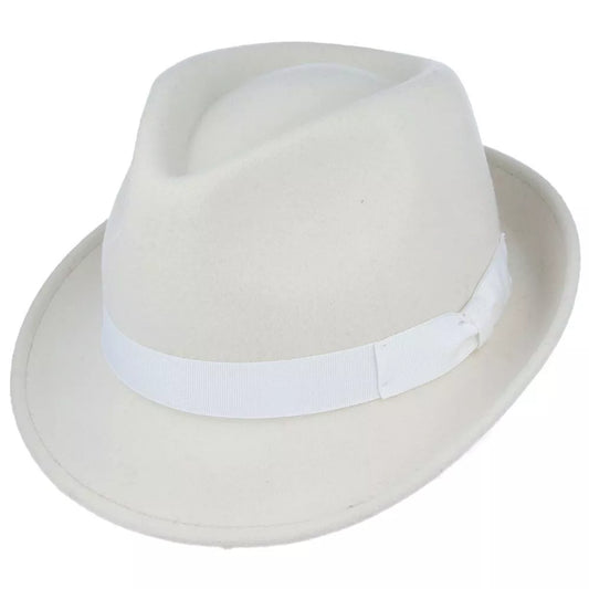 Unisex Mens Women Vintage Classic 100% Felt Wool Fedora Trilby Hat X-Large 61cm