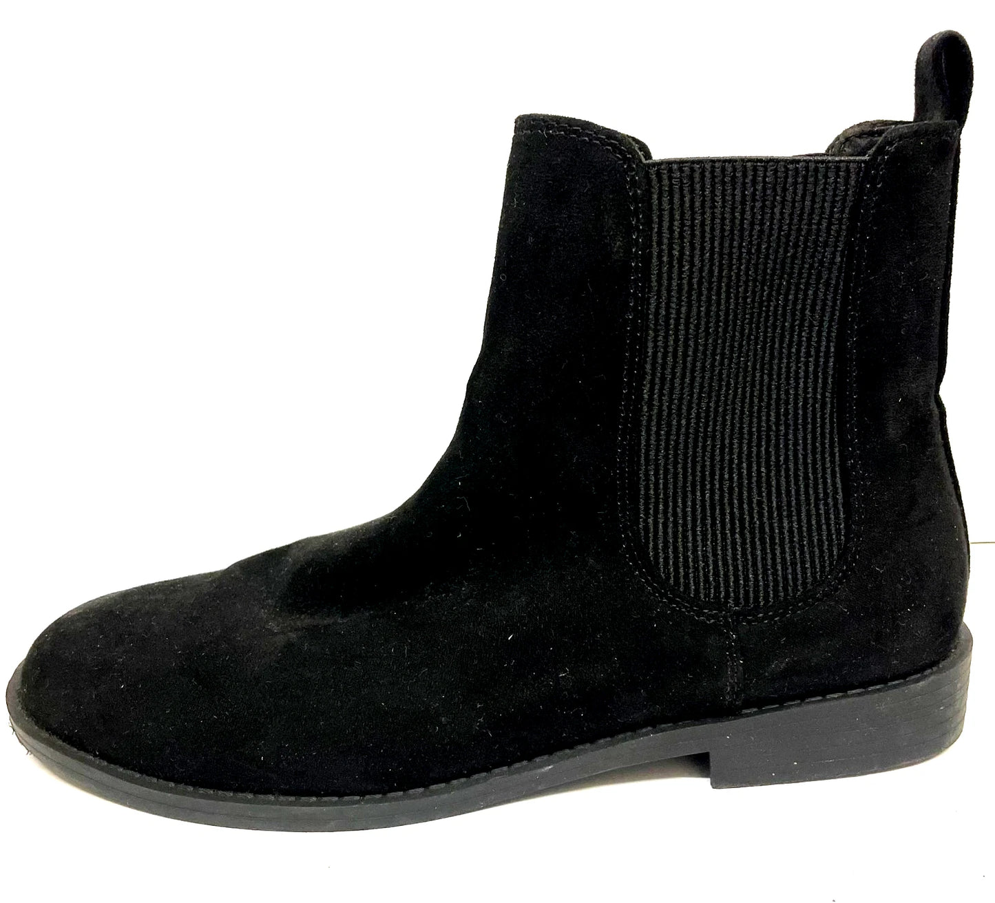 Primark Chelsea Boots Black Suede UK 4 EU 37 – Women’s Slip On Ankle Boots