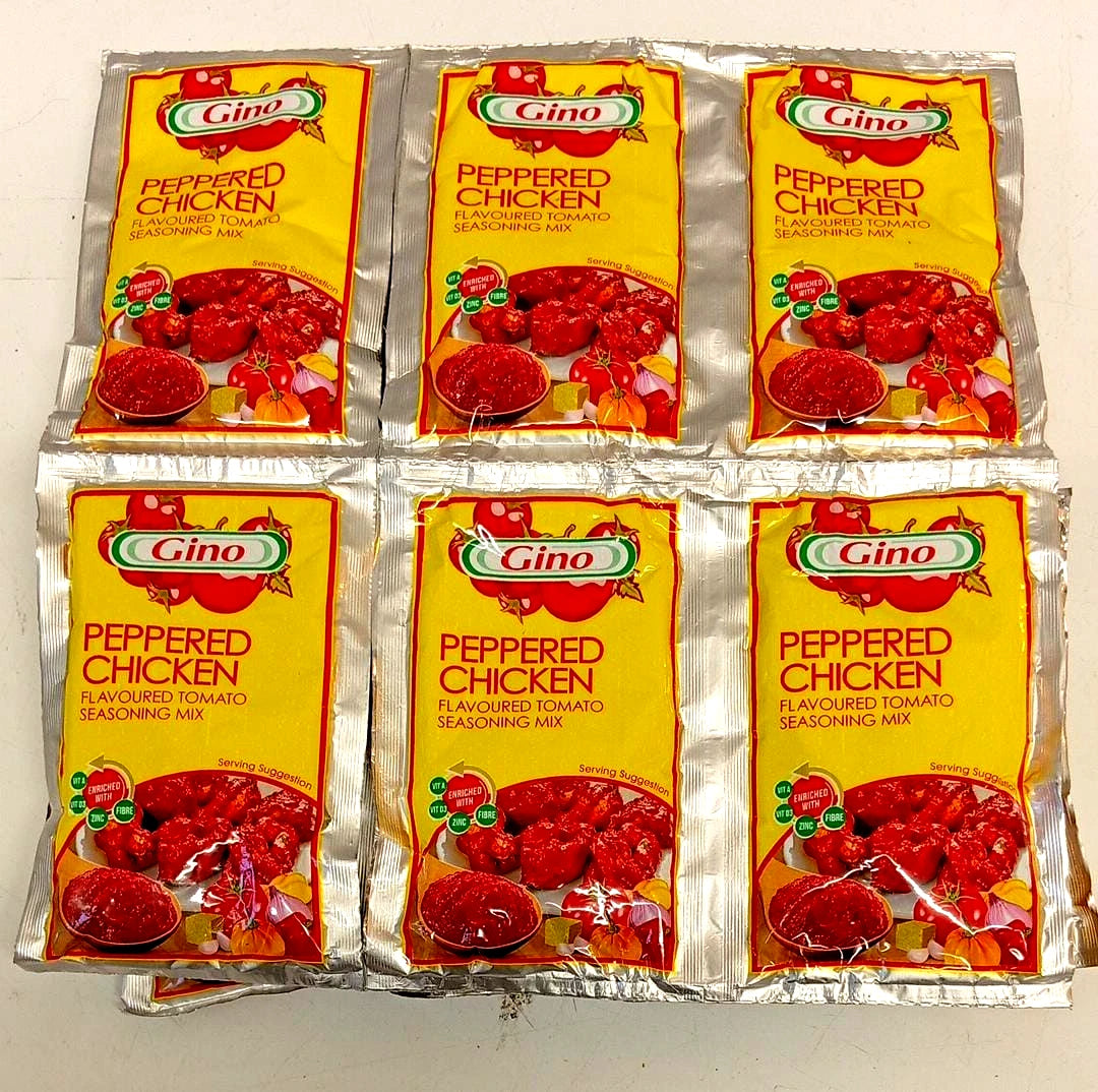Gino Peppered Chicken Flavoured Tomato Seasoning Mix – 15 Sachets