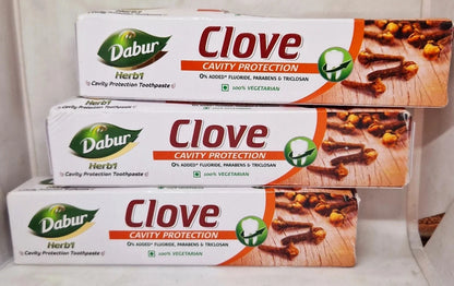 3 X DABUR HERBAL CLOVE AYURVEDIC TOOTHPASTE CAVITY PROTECTION