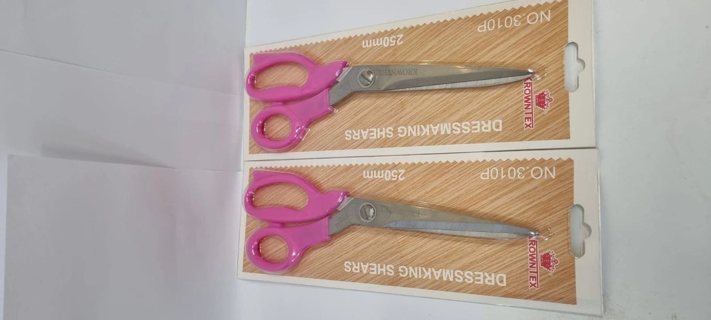 2 x Pink Dressmaking Shears – 250mm Fabric Scissors