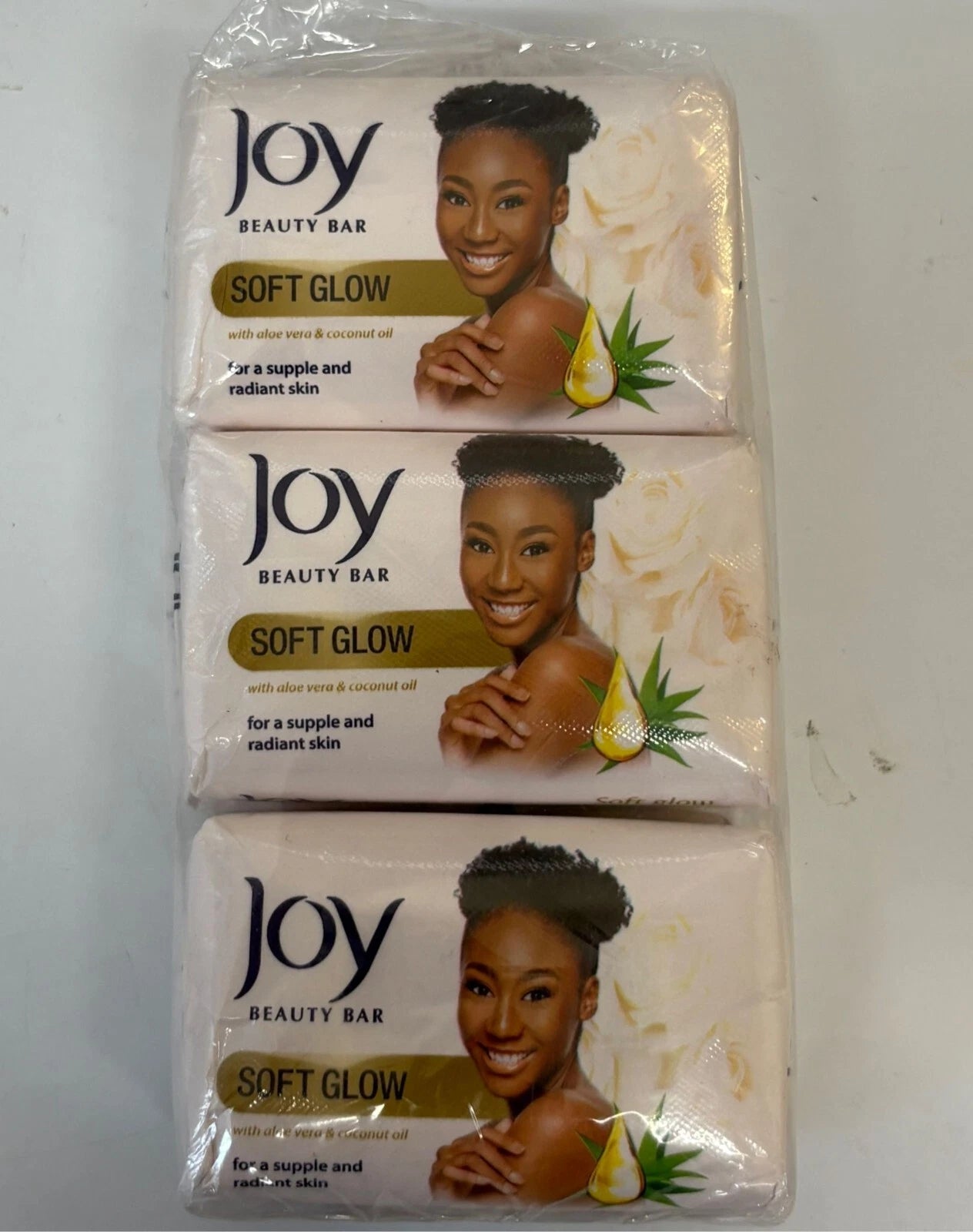 Pack of 6 x 80g Joy Beauty Bar – Soft Glow with Aloe Vera & Coconut Oil
