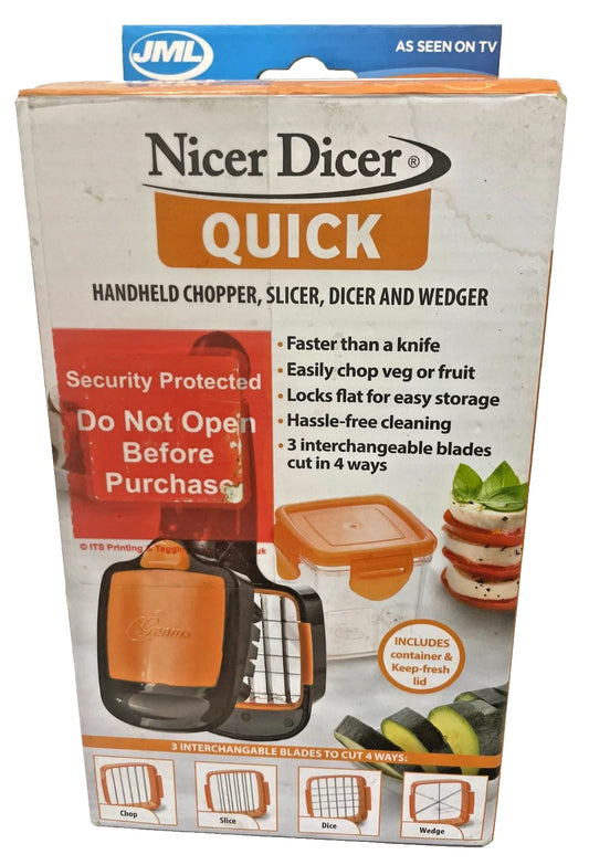 JML Nicer Dicer Quick Handheld Chopper Slicer Dicer & Wedger Set