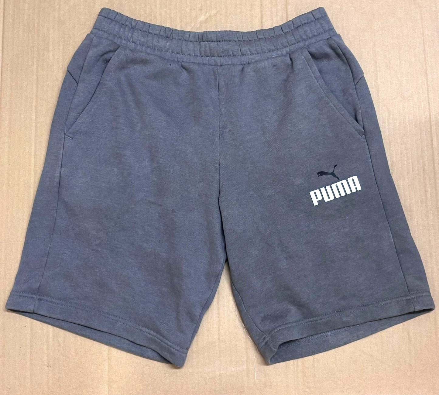 Puma Mens Grey Sweat Shorts Size S Elastic Waist Sportswear