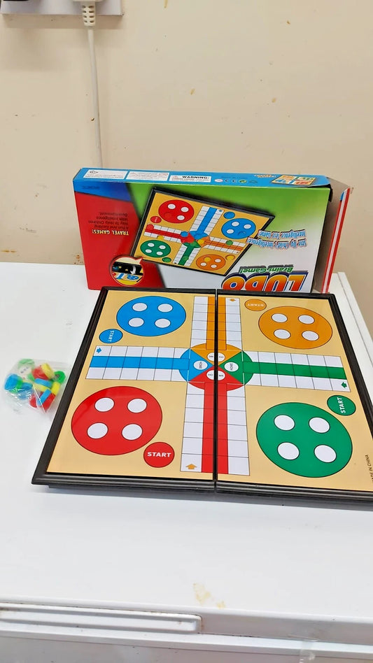 Classic Ludo Board Game – Magnetic Folding Travel Edition