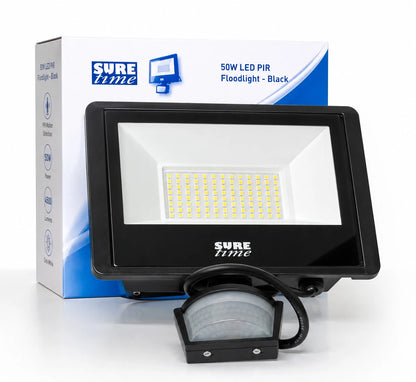 50W LED PIR Floodlight 4500 Lumens IP65 Security Light STFL50PIRB