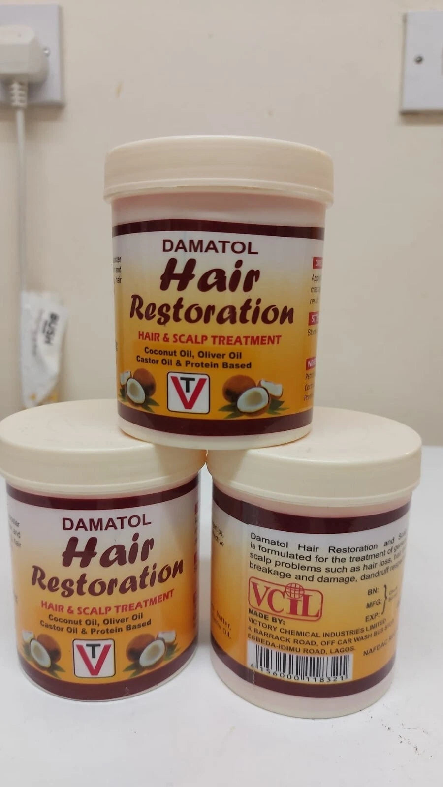 Damato Hair Restoration – Hair & Scalp Treatment 250gram | Coconut Oil