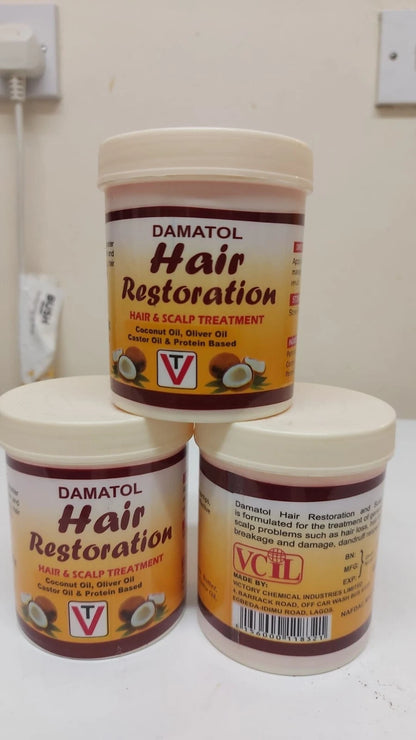 Damato Hair Restoration – Hair & Scalp Treatment 250gram | Coconut Oil