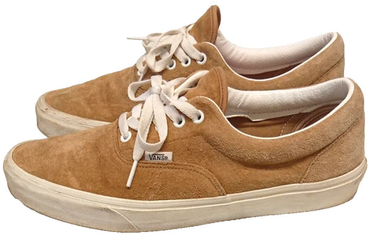Vans HEIQ Suede Trainers UK 10.5 EU 45 Tan Skate Shoes Off The Wall Lace Up