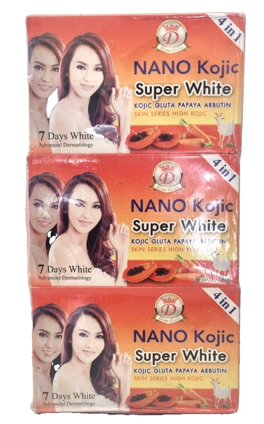 Nano Kojic Super Papaya & Carrot 4 in 1 Soap – 3 Bars