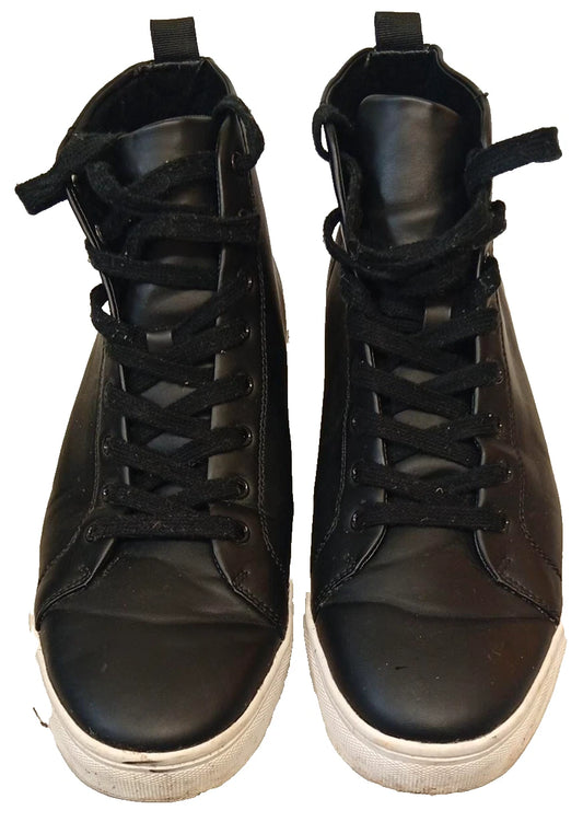 Hobbs London Black Leather High Top Trainers Size EU 41 UK 7