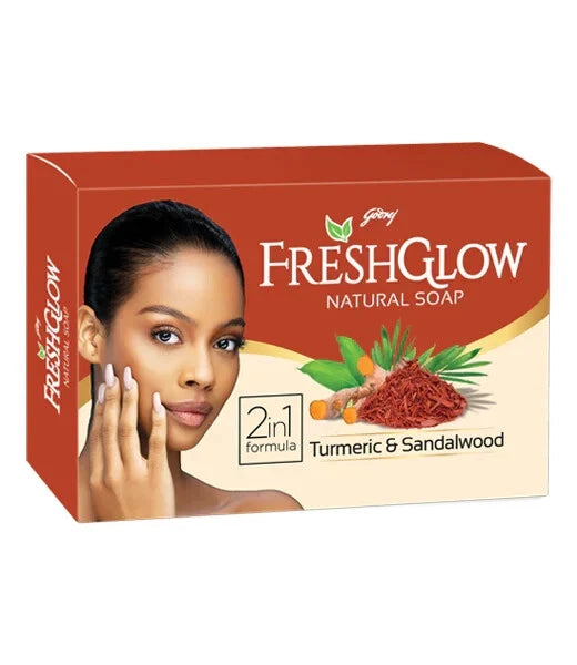 FreshGlow Natural Soap – Turmeric & Sandalwood (4 Pack)