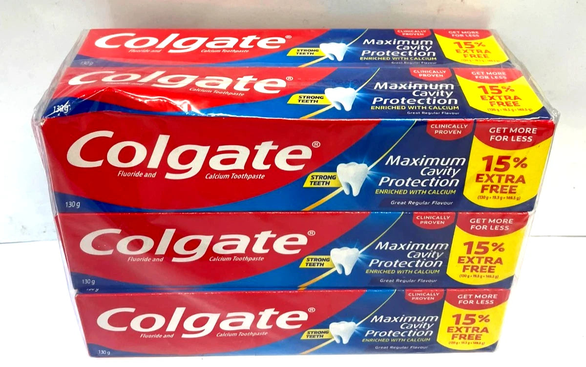 Colgate Maximum Cavity Protection Fluoride Toothpaste 130g Each - 6 Packs