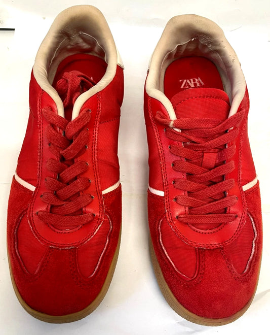 Zara “Bamba Moda III” Red Trainers – EU 37/UK 4