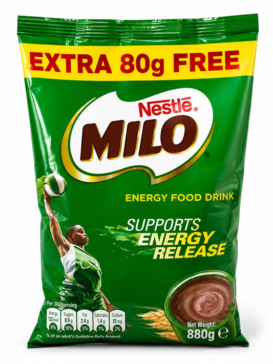 Nestlé Milo Chocolate Malt Energy Food Drink Powder 880g - Exp. April 2027