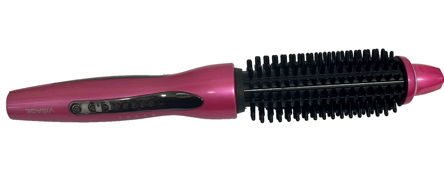 VISAGE Pink Electric Hot Brush Styler Hair Curler & Volumiser