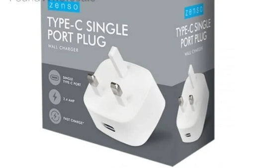 Zenso Type-C Single Port Plug Wall Charger | 2.4A Output | Fast Charge - 2pcs