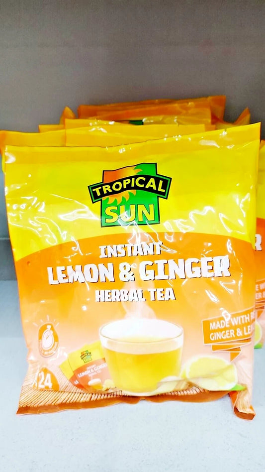 Tropical Sun Instant Lemon & Ginger Herbal Tea – 24 Sachets
