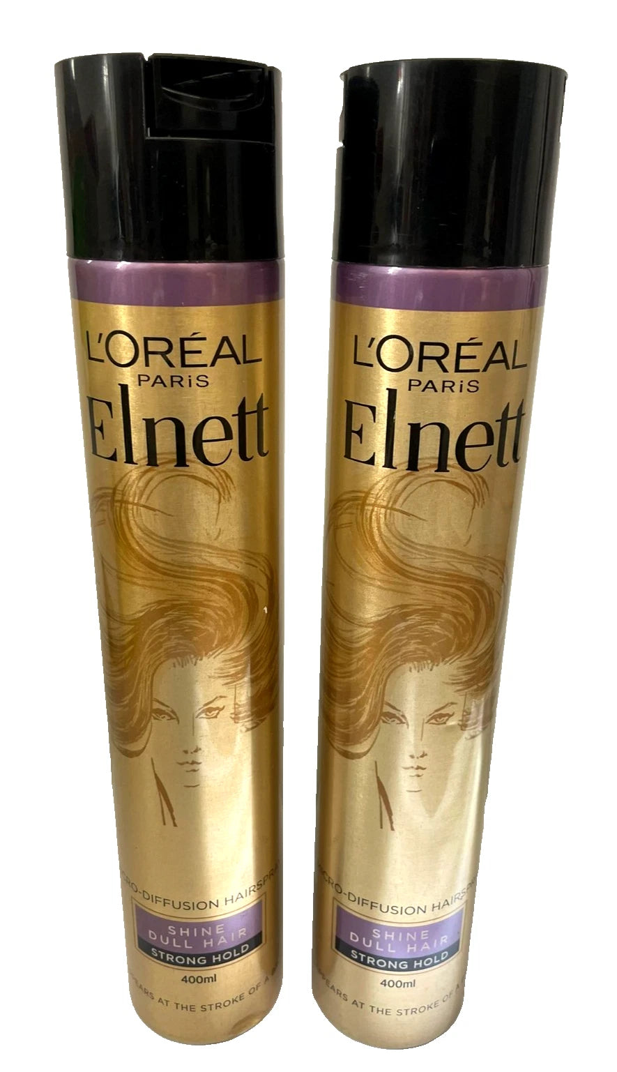 2x L’Oréal Paris Elnett Hair Spray 400ml – Strong Hold